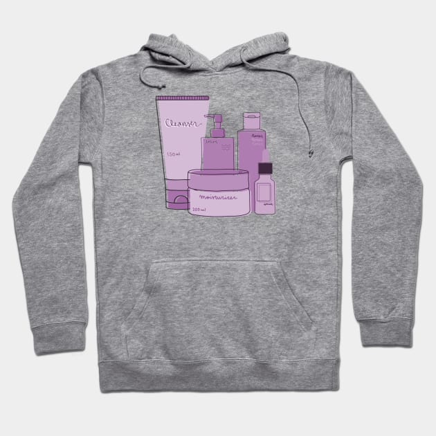 Skincare Essentials (Purple Theme) Hoodie by aaalou